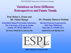 Variations on Error Diffusion: Retrospectives and Future Trends