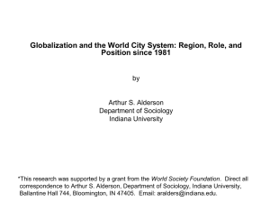 Globalization and the World City System