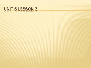 Unit 5 Lesson 3
