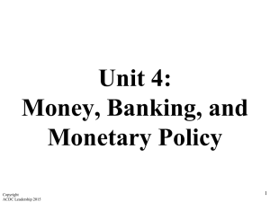 Money Market and Monetary Policy