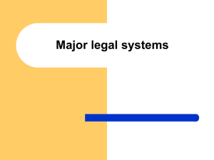 Major legal systems Three major legal systems