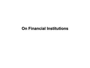 On Financial Institutions