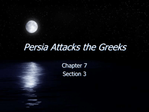 Persia Attacks the Greeks - Mrs. McLaughlin's 6th Grade Block