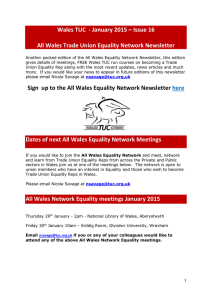 Wales Equality Network Newsletter January 2015 Issue 16