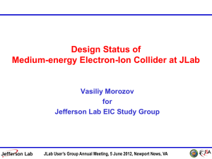 Design Status of MEIC at JLab