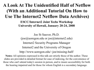 A Look at the Unidentified Half of Netflow (With an Additional