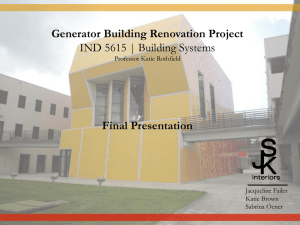 FINAL PowerPoint – Generator Renovation