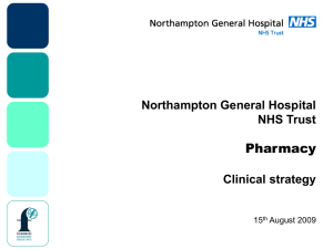 Pharmacy 5yr plan, final - Northampton General Hospital