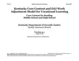 Core Content for Reading - Kentucky Center for School Safety