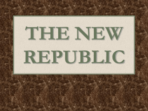 CONSTITUTION AND NEW REPUBLIC