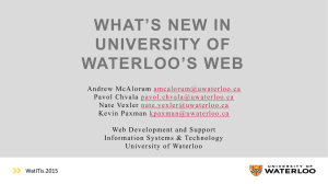 What*s New in University of Waterloo*s Web