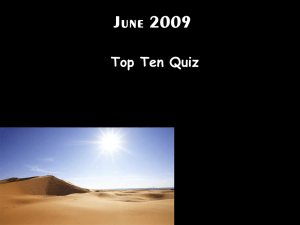 PowerPoint June 2009 Top Ten Quiz