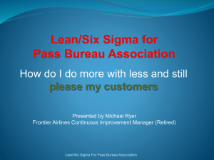 Michael Ryer's Lean Six Sigma Presentation