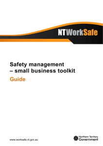 Guide to safety management - small business toolkit