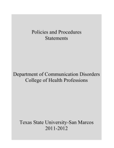program manual 97-98 - Texas State University