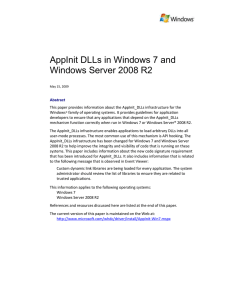 AppInit DLLs in Windows 7 and Windows Server 2008 R2