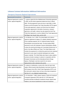 Lebanon Customs Information Additional Information