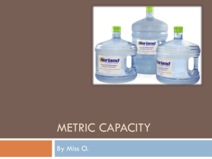 Metric Capacity Instructional Powerpoint
