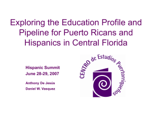 Hispanic Student Enrollment State of Florida, 1992-2004