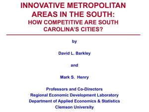 Innovative Metropolitan Areas in the South