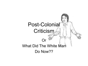 Post-Colonial Criticism