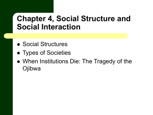 Chapter 4, Social Structure and Social Interaction