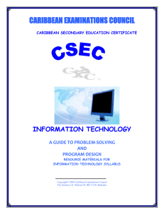 CSEC IT - A Guide to Problem Solving and Program Design