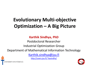 Evolutionary multi-objective optimization