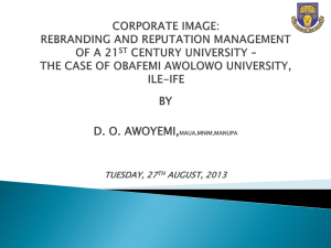 corporate image - Obafemi Awolowo University