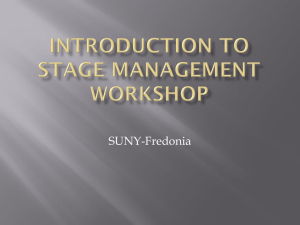Introduction to Stage Management
