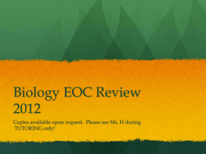 Biology EOC Review 2012