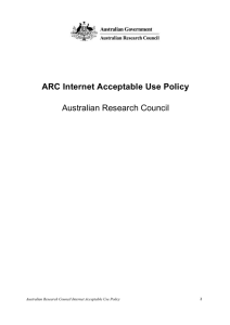 ARC Internet Acceptable Use Policy