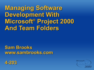 Software Development Project Management with Microsoft