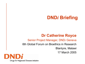 DNDi's R&D Strategy