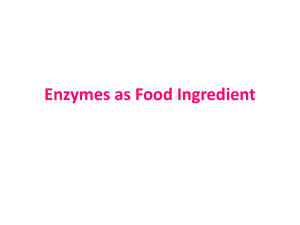 Enzymes as Food Ingredient