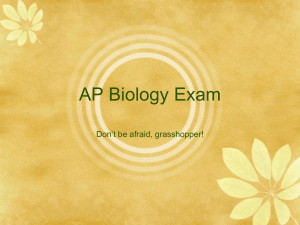 AP Biology Exam - Davis School District