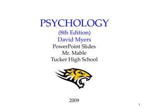 PSYCHOLOGY (8th Edition) David Myers