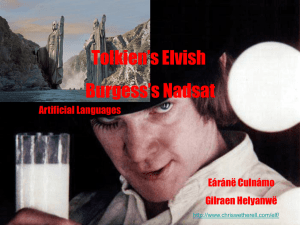 Artificial Languages