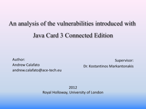 Vulnerabilities introduced with Java Card 3 Connected Edition