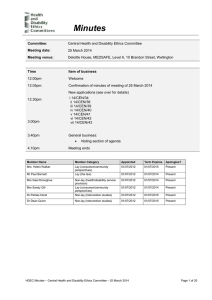 25 March 2014 - Health and Disability Ethics Committees