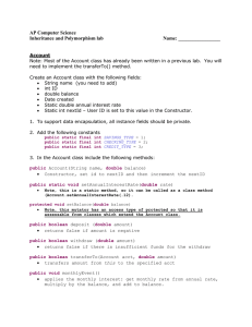 AP Computer Science Inheritance and Polymorphism lab Name