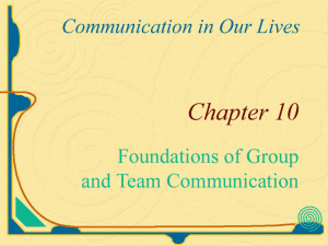 Foundations of Group and Team Communication