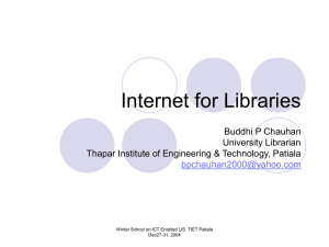 Internet for Libraries