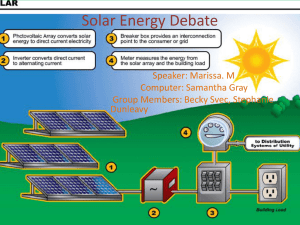 Solar Energy Debate