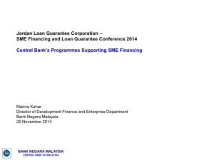 Central Bank of Malaysia - Jordan Loan Guarantee Corporation