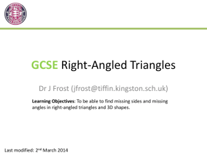 GCSE Right-Angled Triangles