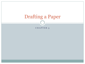 Drafting a Paper