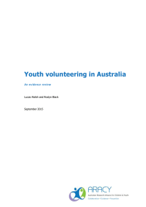 DOCX file of Youth Volunteering in Australia: an evidence