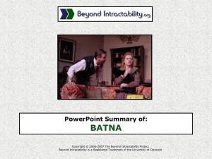PowerPoint Summary of: BATNA