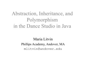 Abstraction, Inheritance, and Polymorphism in Java